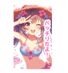 桜と水着の女の子BIGスタンプ〈春〉（個別スタンプ：3）