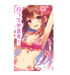 桜と水着の女の子BIGスタンプ〈春〉（個別スタンプ：30）