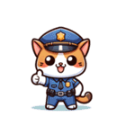 なりきりネコ【警察官】（個別スタンプ：1）