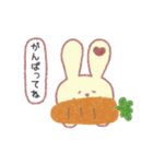 ウサギ（手描きクレヨン（個別スタンプ：7）