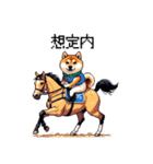 ドット絵 ジョッキー柴犬 競馬（個別スタンプ：21）