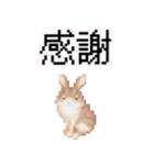 ウサギのドット絵のスタンプ1（個別スタンプ：28）