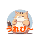 小太り猫＜ミックス1＞（個別スタンプ：3）