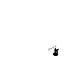 言葉つきミニサイズのうさぎさん（個別スタンプ：1）