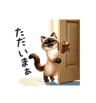 日常で使えるシャム猫のスタンプです。（個別スタンプ：31）