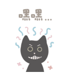 黒バカ猫（大判ステッカー）（個別スタンプ：16）