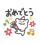白クマ【花＊花】（個別スタンプ：38）