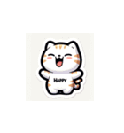 デフォルメされた猫のLINEスタンプ（個別スタンプ：2）