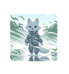 Animals wearing camouflage clothing！（個別スタンプ：1）