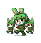 Animals wearing camouflage clothing！（個別スタンプ：3）