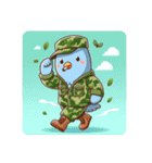 Animals wearing camouflage clothing！（個別スタンプ：4）