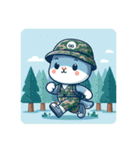 Animals wearing camouflage clothing！（個別スタンプ：8）