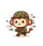 Animals wearing camouflage clothing！（個別スタンプ：12）