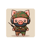 Animals wearing camouflage clothing！（個別スタンプ：13）