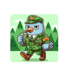 Animals wearing camouflage clothing！（個別スタンプ：14）