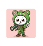 Animals wearing camouflage clothing！（個別スタンプ：17）