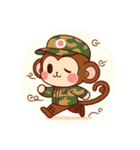 Animals wearing camouflage clothing！（個別スタンプ：18）