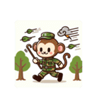 Animals wearing camouflage clothing！（個別スタンプ：31）