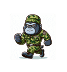 Animals wearing camouflage clothing（個別スタンプ：4）