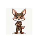 Animals wearing camouflage clothing（個別スタンプ：6）