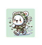 Animals wearing camouflage clothing（個別スタンプ：8）