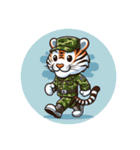 Animals wearing camouflage clothing（個別スタンプ：10）