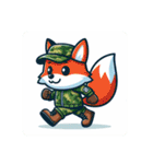 Animals wearing camouflage clothing（個別スタンプ：12）