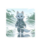 Animals wearing camouflage clothing（個別スタンプ：14）