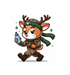 Animals wearing camouflage clothing（個別スタンプ：15）