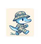 Animals wearing camouflage clothing（個別スタンプ：16）