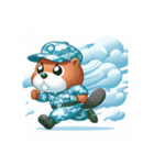 Animals wearing camouflage clothing（個別スタンプ：24）