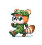 Animals wearing camouflage clothing（個別スタンプ：25）