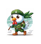 Animals wearing camouflage clothing（個別スタンプ：26）