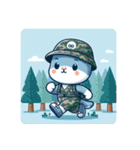 Animals wearing camouflage clothing（個別スタンプ：27）