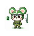 Animals wearing camouflage clothing（個別スタンプ：31）