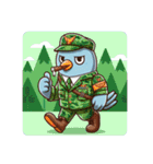 Animals wearing camouflage clothing（個別スタンプ：32）