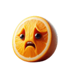 おかしい顔のオレンジ（個別スタンプ：2）
