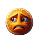 おかしい顔のオレンジ（個別スタンプ：5）