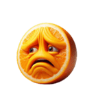 おかしい顔のオレンジ（個別スタンプ：6）