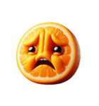 おかしい顔のオレンジ（個別スタンプ：7）