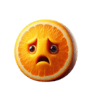 おかしい顔のオレンジ（個別スタンプ：8）