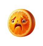 おかしい顔のオレンジ（個別スタンプ：9）