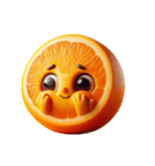 おかしい顔のオレンジ（個別スタンプ：13）