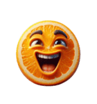 おかしい顔のオレンジ（個別スタンプ：15）