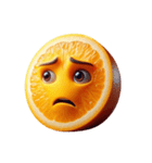 おかしい顔のオレンジ（個別スタンプ：16）