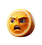 おかしい顔のオレンジ（個別スタンプ：17）