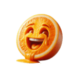 おかしい顔のオレンジ（個別スタンプ：19）