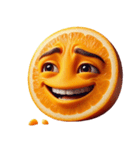 おかしい顔のオレンジ（個別スタンプ：20）