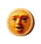 おかしい顔のオレンジ（個別スタンプ：22）
