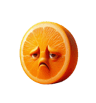 おかしい顔のオレンジ（個別スタンプ：25）